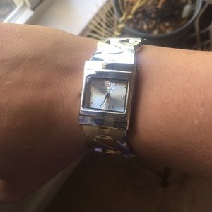 Silver bracelet watch